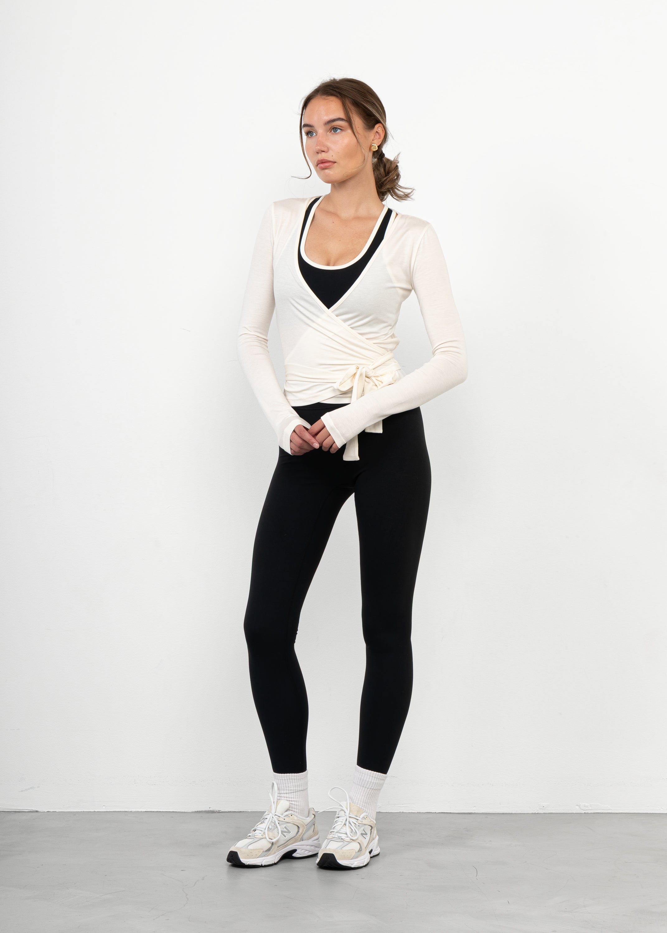 Ballet Wrap Top OFF WHITE