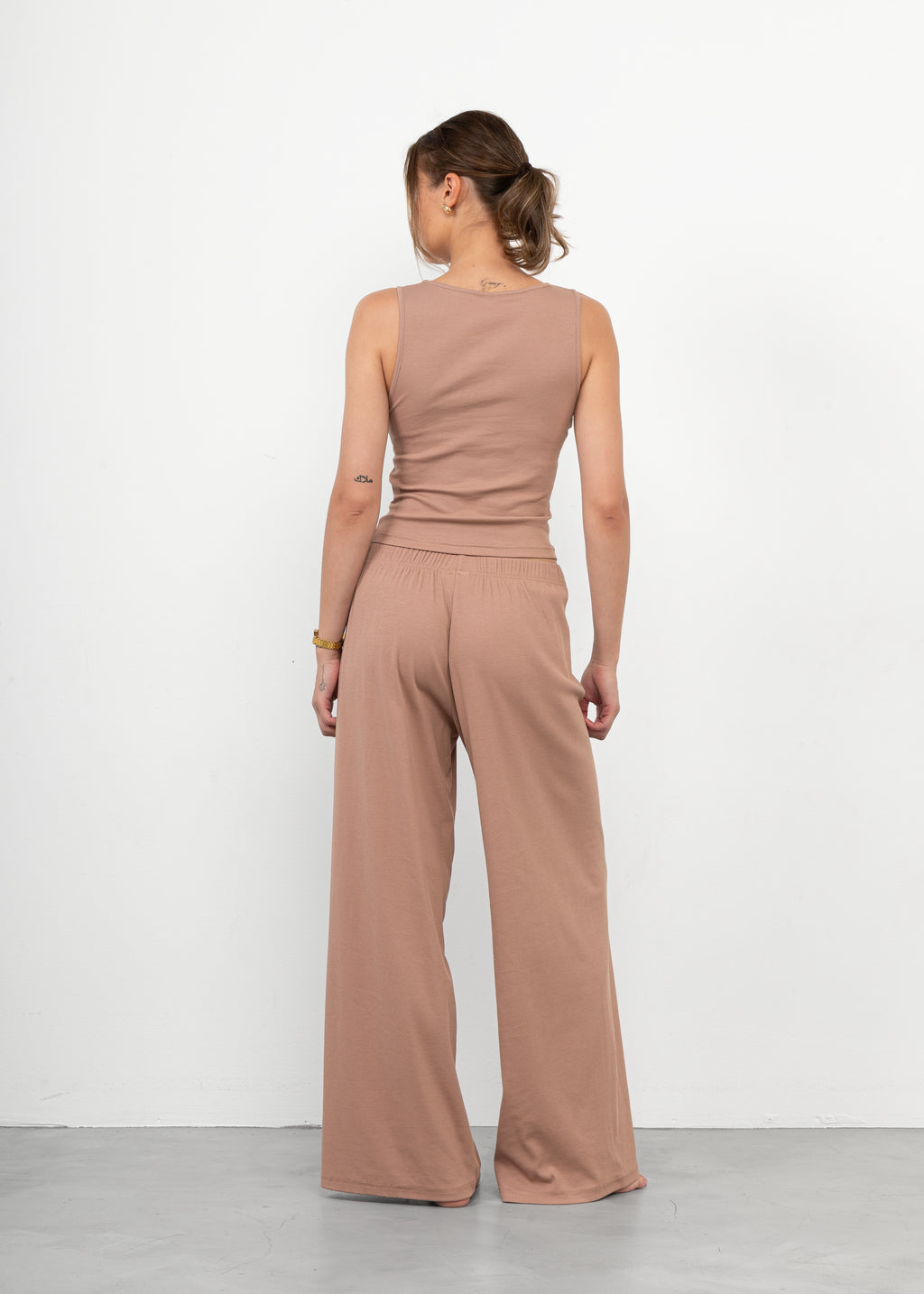 Organic Cotton Wide Pants COCOA